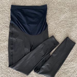 Spanx Maternity Faux Leather Leggings